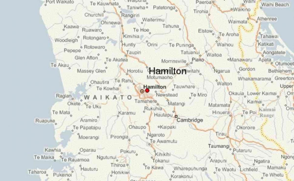 Mapa ng hamilton new zealand