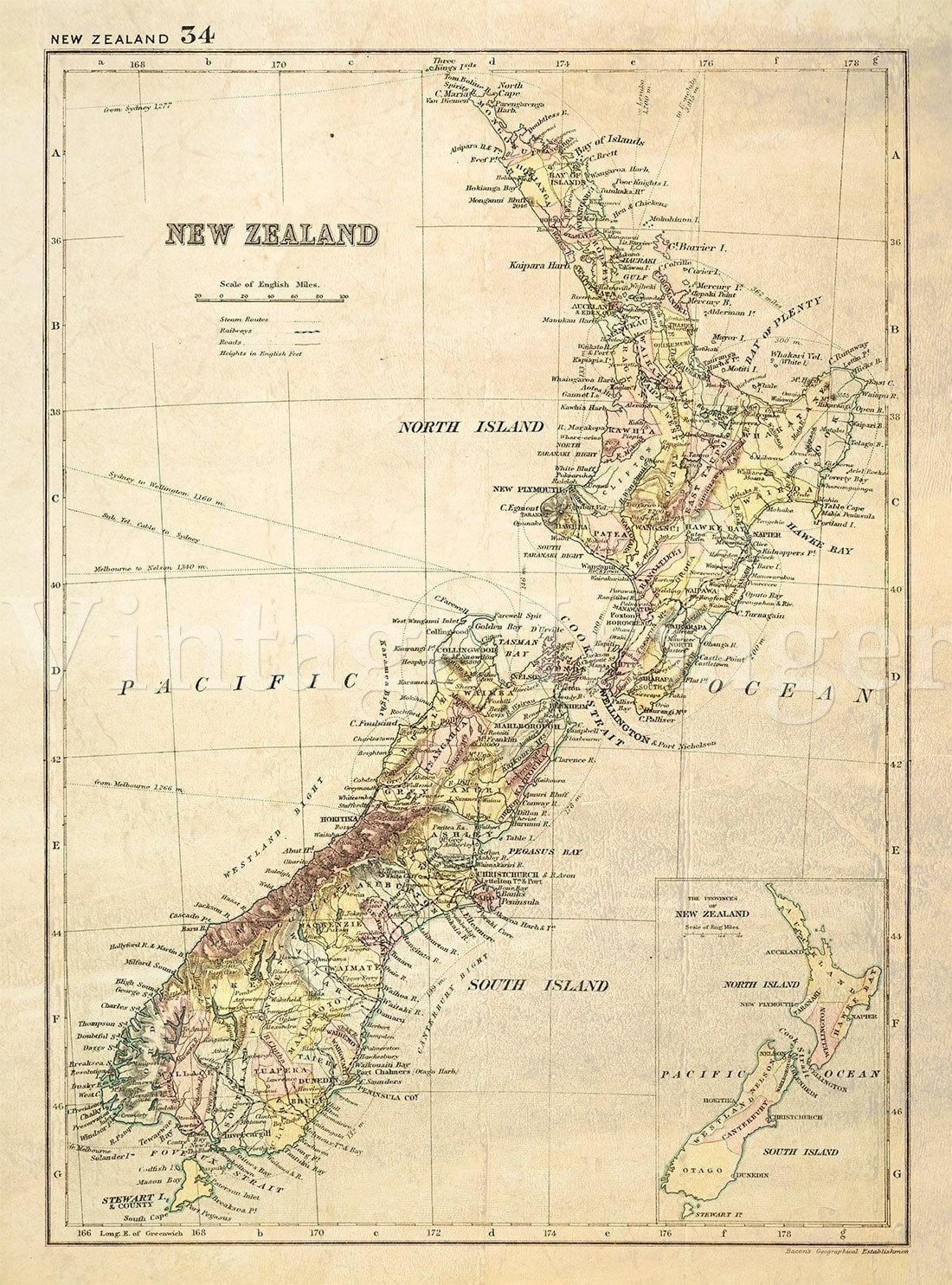 Mapa ng lumang new zealand