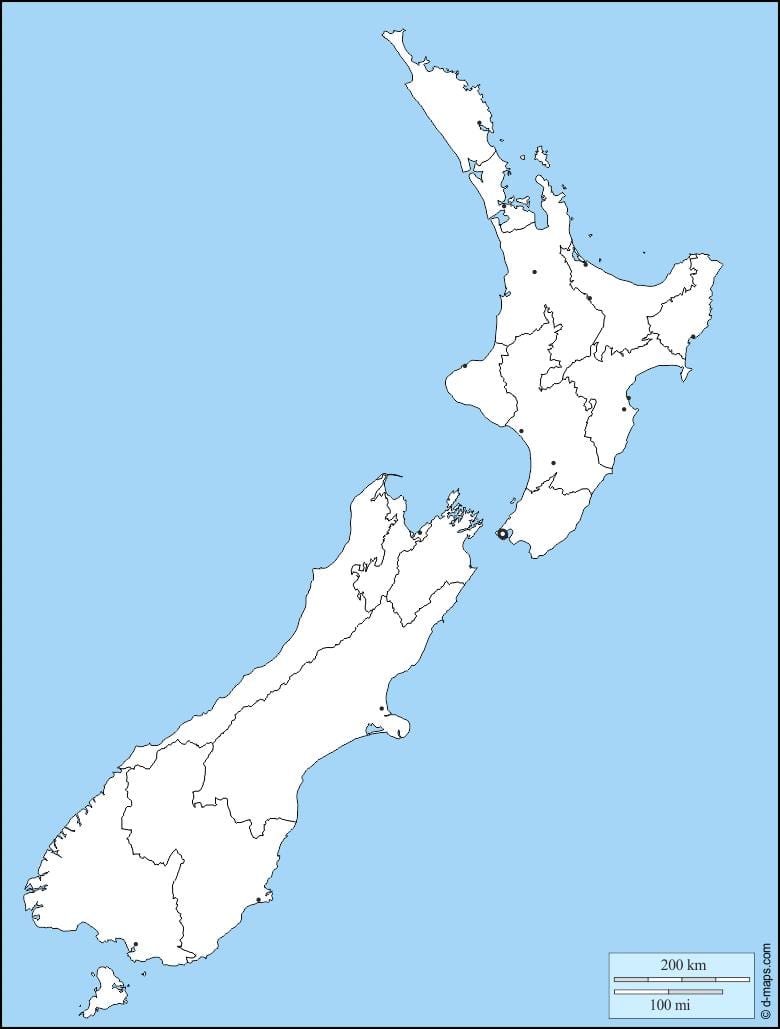 Mapa ng simpleng new zealand