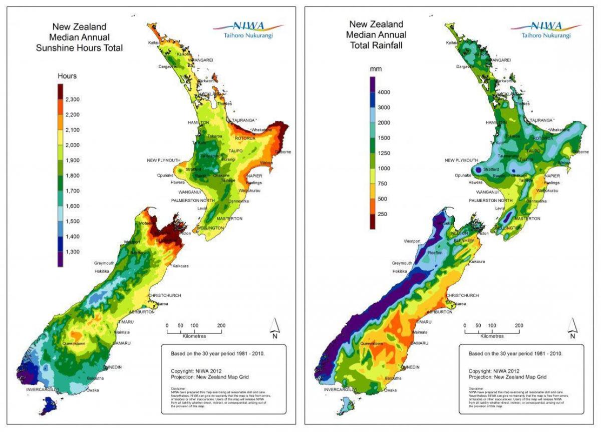 Mapa ng klima ng new zealand