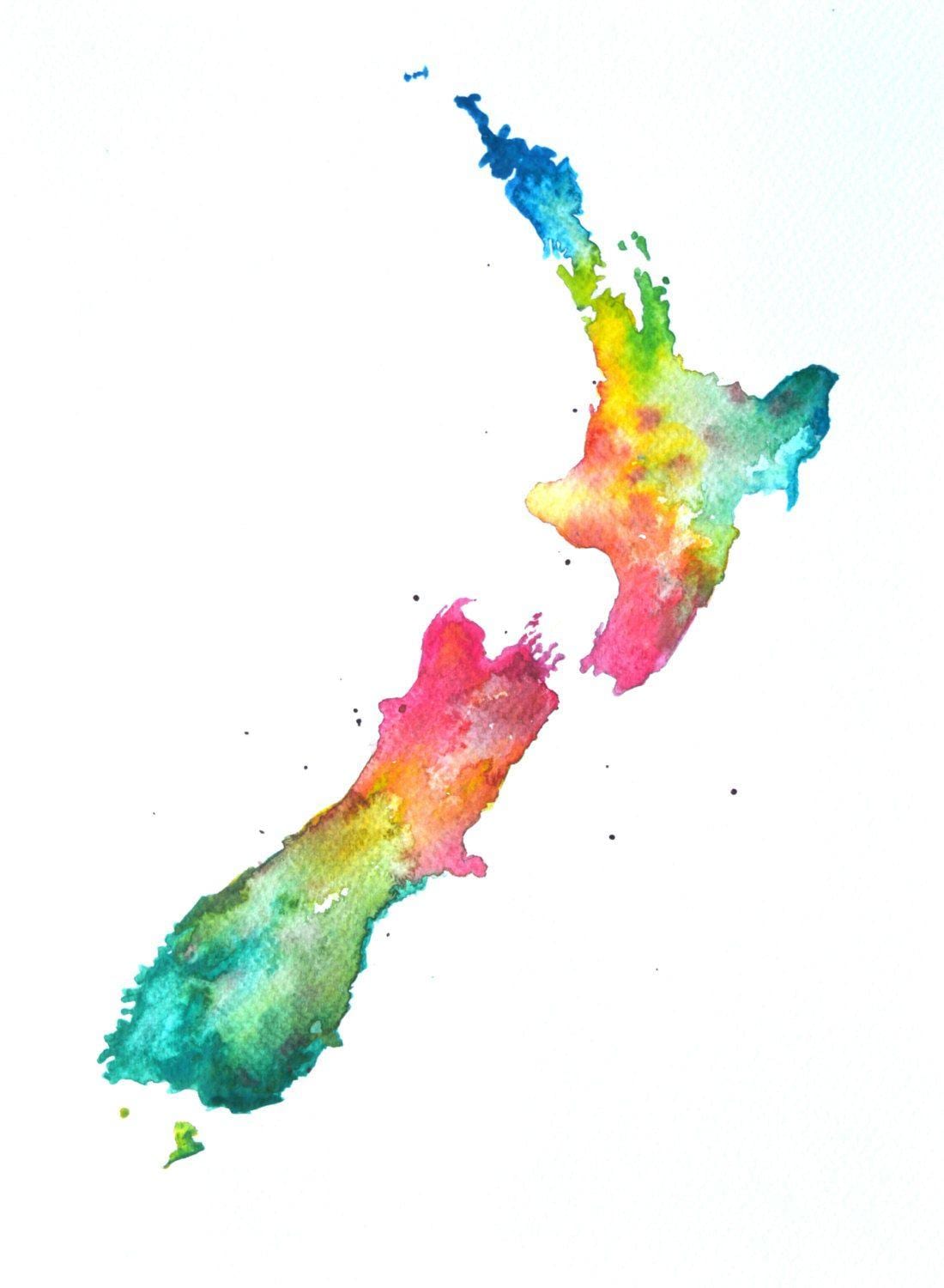 Mapa ng new zealand sining