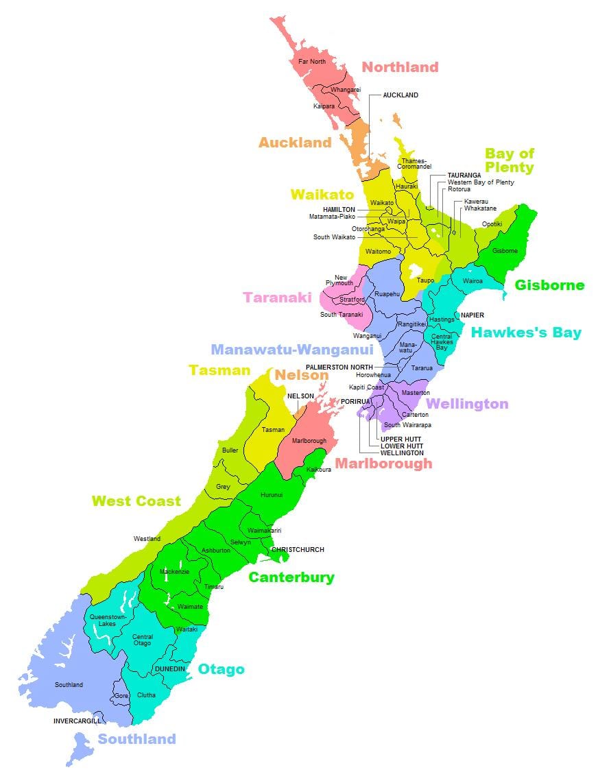 pampulitika mapa ng australia at new zealand