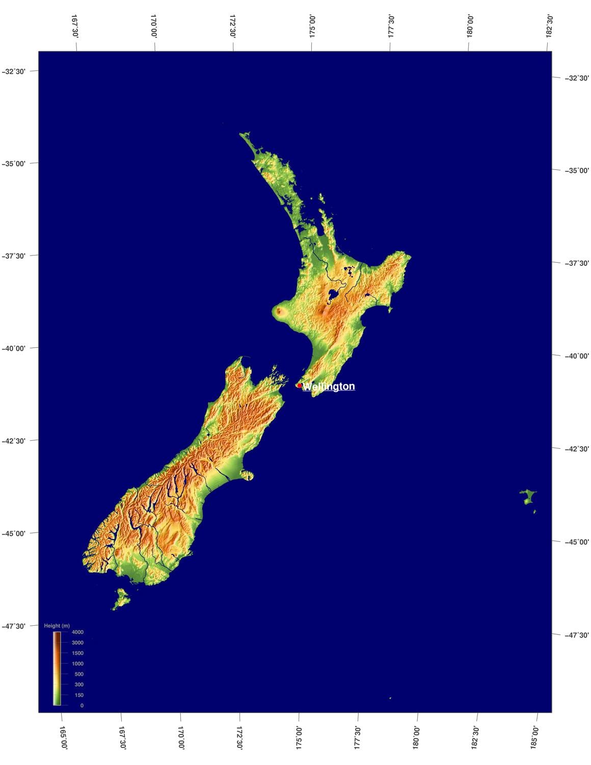 new zealand lupain mapa