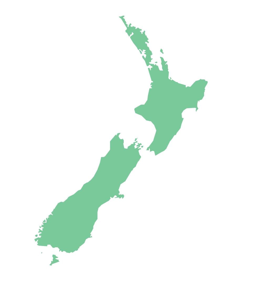 new zealand mapa balangkas ng vector