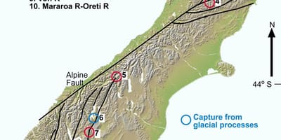 Mapa ng bangin river sa new zealand