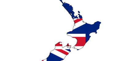 Mapa ng new zealand at bandila