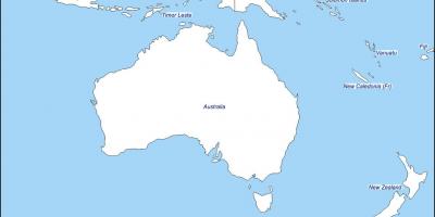 Balangkasin ang mapa ng australia at new zealand