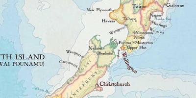 Mapa ng new zealand print
