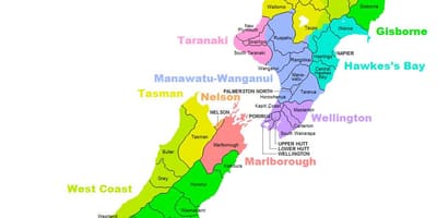 Pampulitika mapa ng australia at new zealand