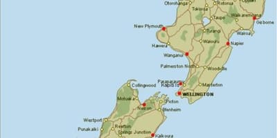 Mapa ng new zealand port
