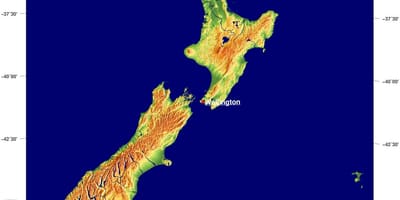 New zealand lupain mapa