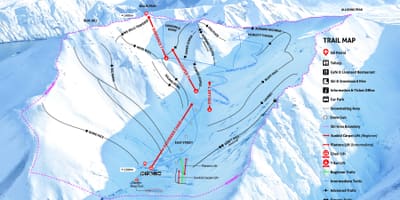 New zealand ski resorts mapa