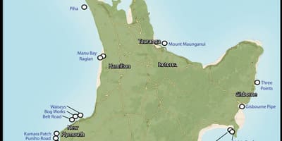 Mapa ng new zealand surf