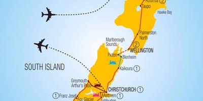 Mapa ng new zealand tren