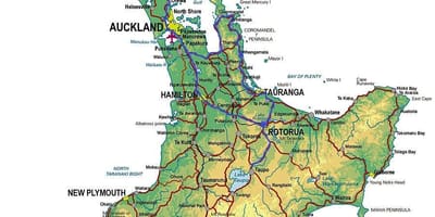 Mapa ng skiing north island ng new zealand